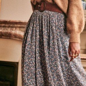 Sezane Skirt Maria Blooming Blue